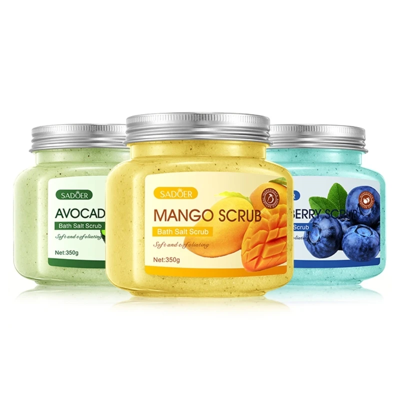 

SADOER Fruit Body Scrub Soften Cutin Skin Moisturizing Bath Salt for Women