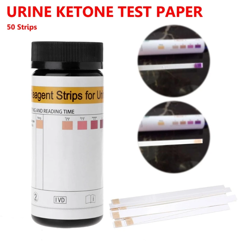 

67JE 50 Pieces Urine Ketone Test Strip Ketosis Home Urinalysis Weight Lose Analysis