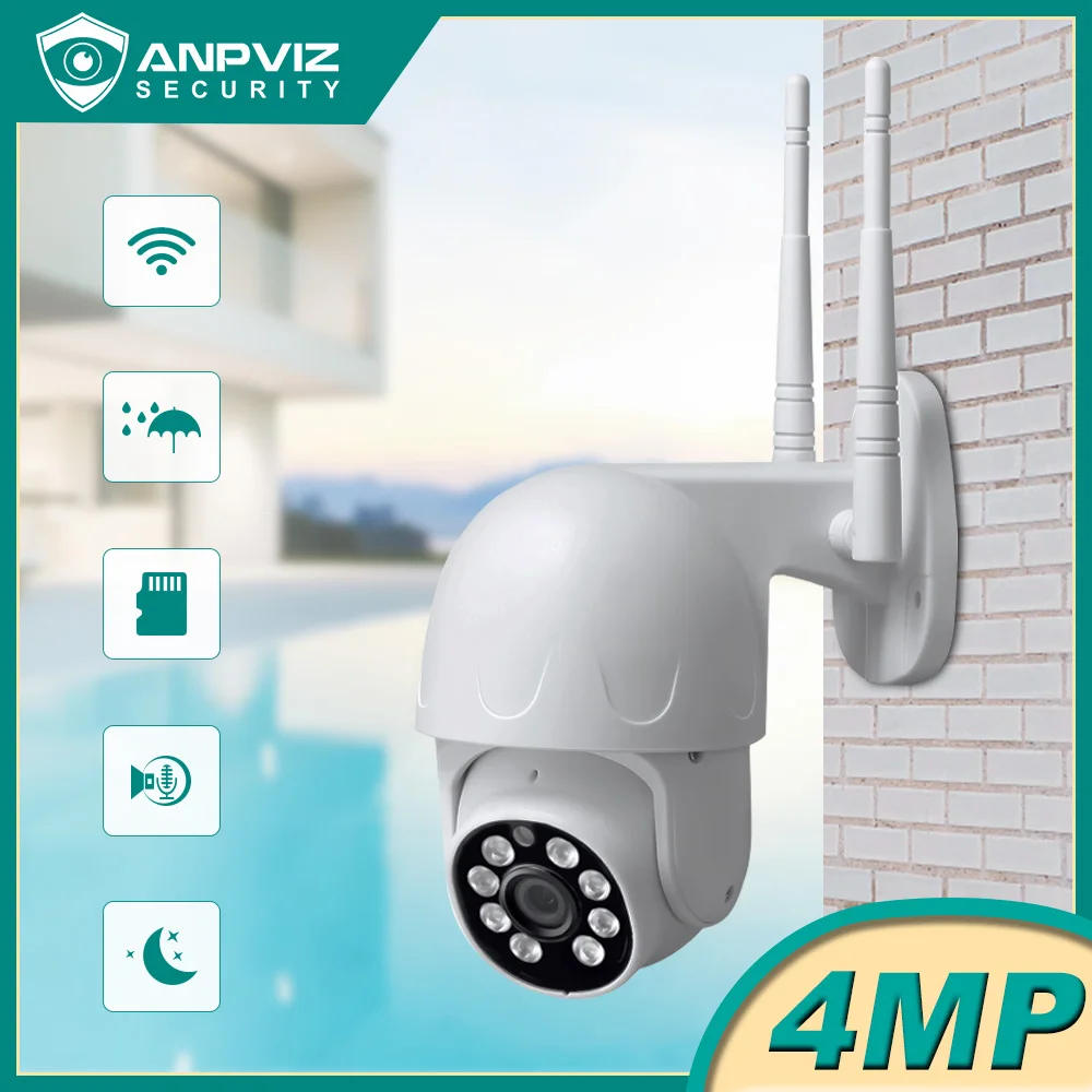 

Камера видеонаблюдения Anpviz, 4 МП, Wi-Fi, с датчиком движения