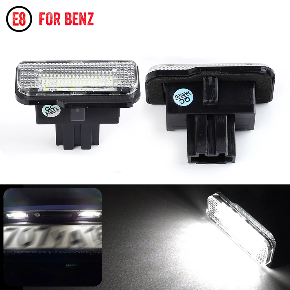 

1 Pair LED License Plate Light Lamp Canbus For Benz White Number Plate Lamp For Mercedes W211 4D W203 S211 5D W219 R171 12V