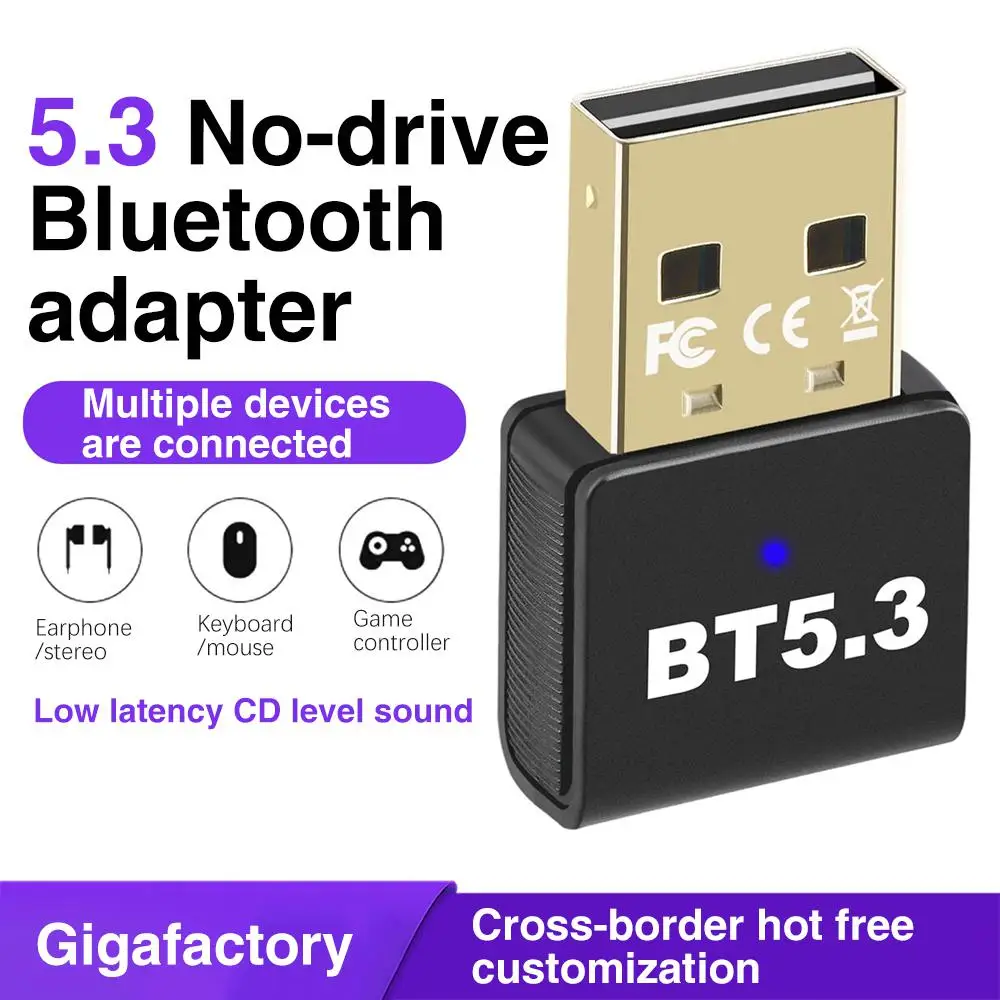 

5.3 Bluetooth-compatible Adapter Driver Free Bluetooth Audio Receiver Portable Computer USB Wireless Receiver Transmitter