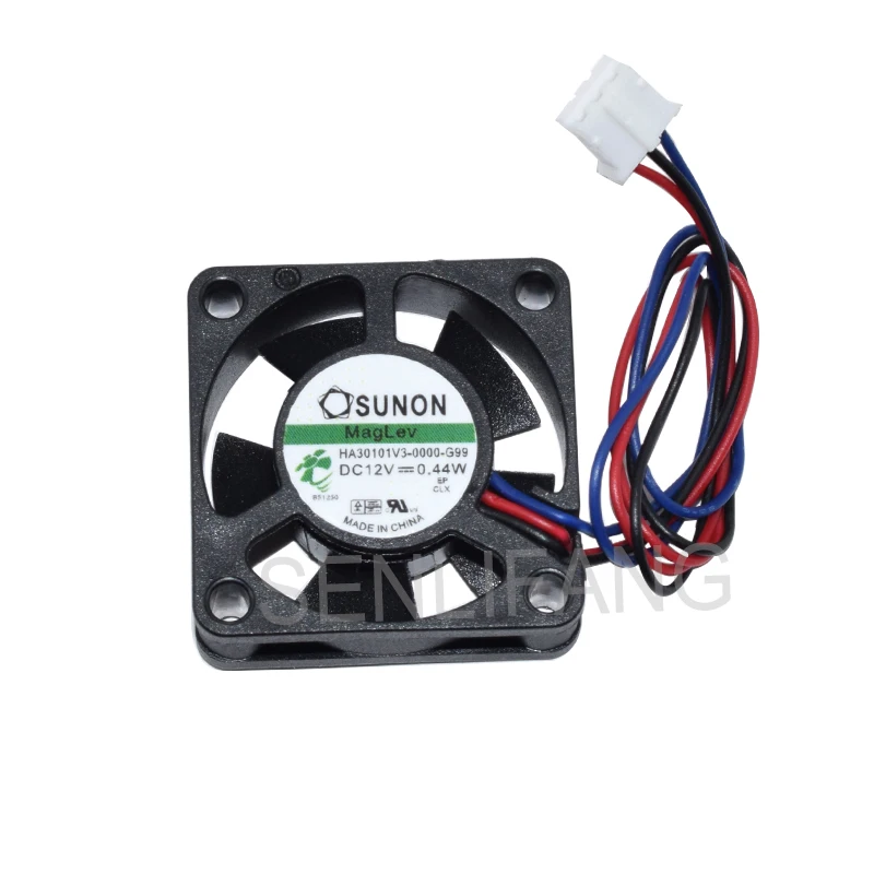 Хорошо протестированный кулер для SUNON HA30101V3-0000-G99 DC 12V 0,44 W 30x30x10MM, Трехконтактный квадратный охлаждающий вентилятор
