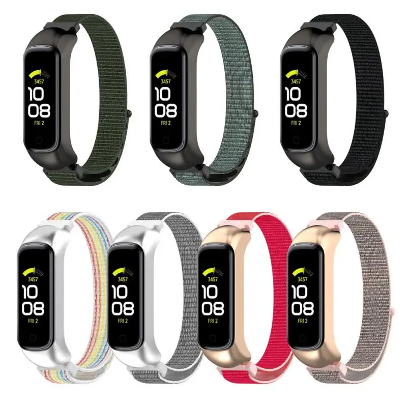 

Steel Buckle Sport Nylon Bracelet Sports Strap For Samsung Galaxy Fit2 Nylon Loop Strap Replacement Wristband