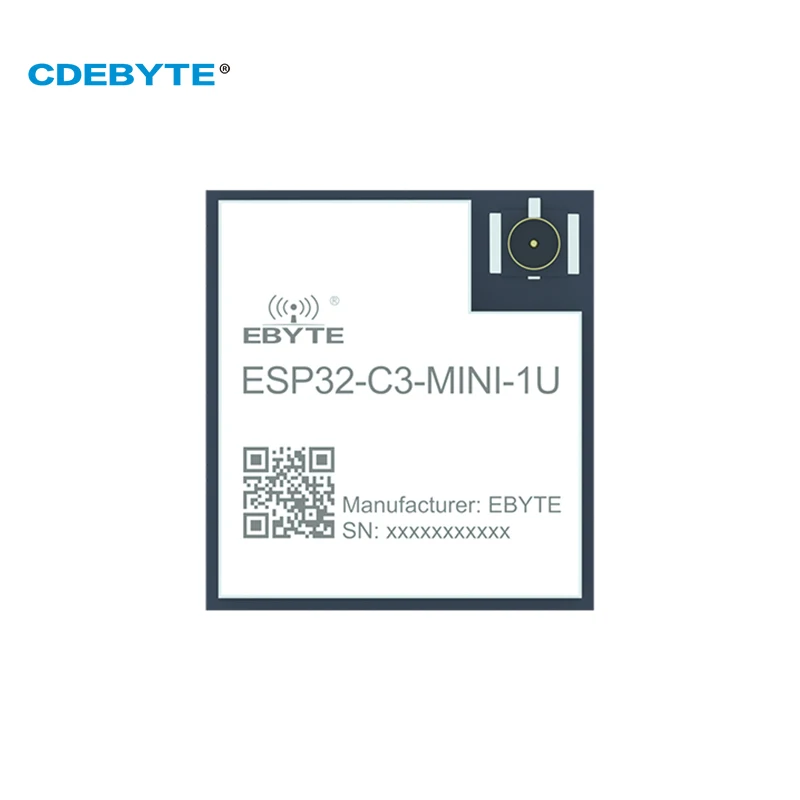 

ESP32 2.4G Wifi Wireless Module CDEBYTE ESP32-c3-mini-1U UART I/O 20dBm IEEE802.11b/g/n IPEX3 Antenna Small Size Module