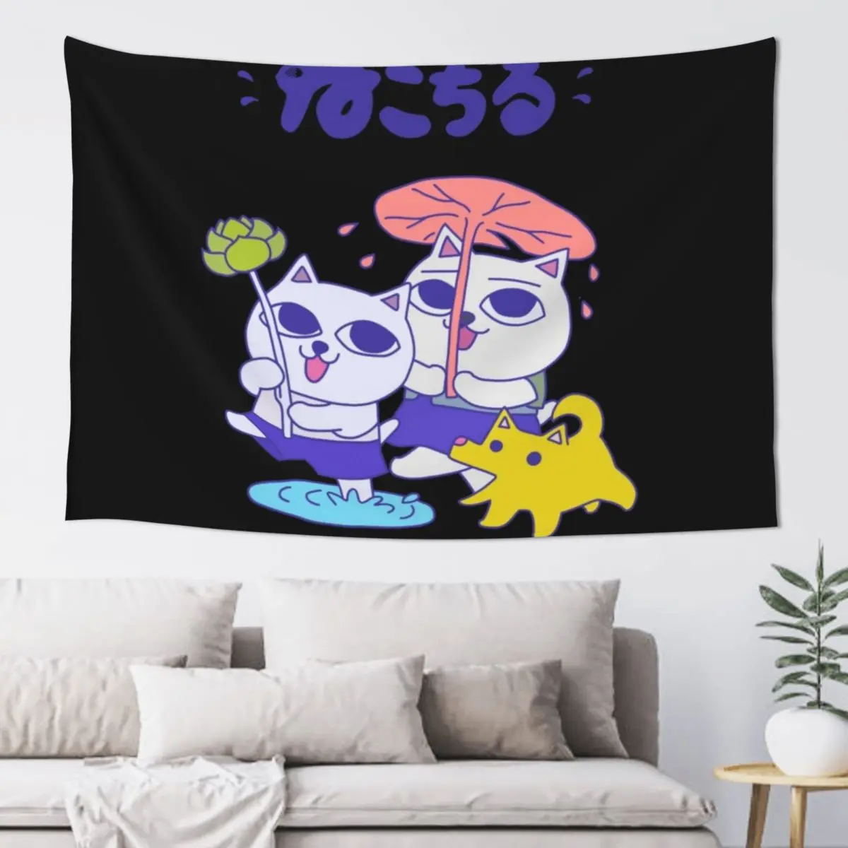 Nekojiru Udon гобелен настенный декор милый комнаты для девочек