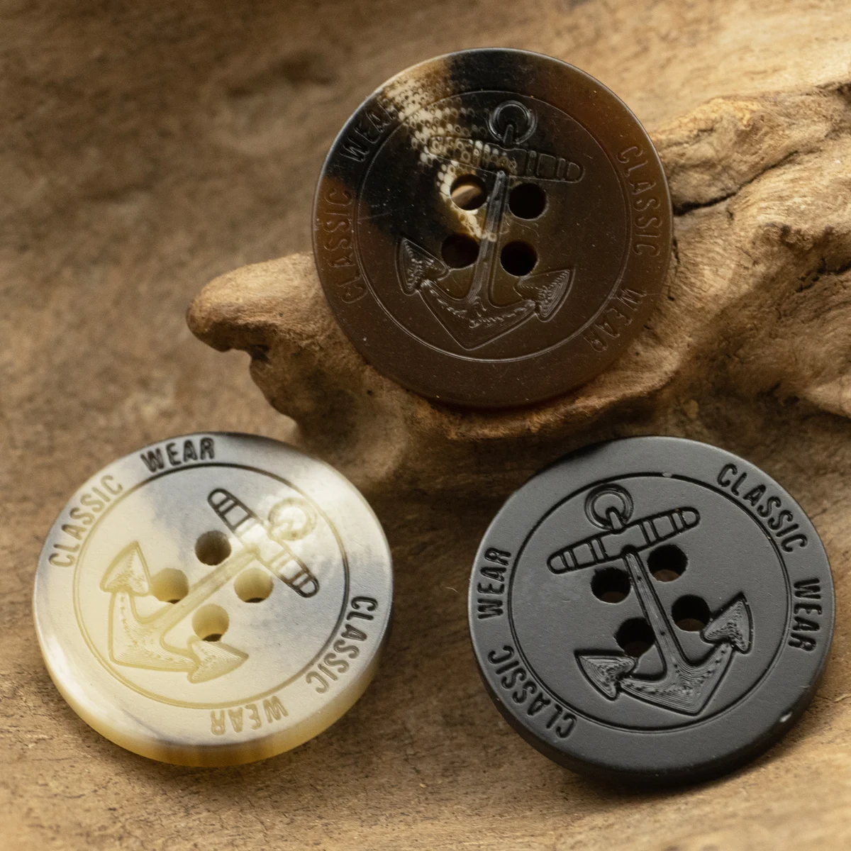 

10pcs Original Classic Buttons Boat Anchor Fashion Wear Engraving Sea Uniform Jacket Army Autumn Winter Yellow Suit Buttons DIY