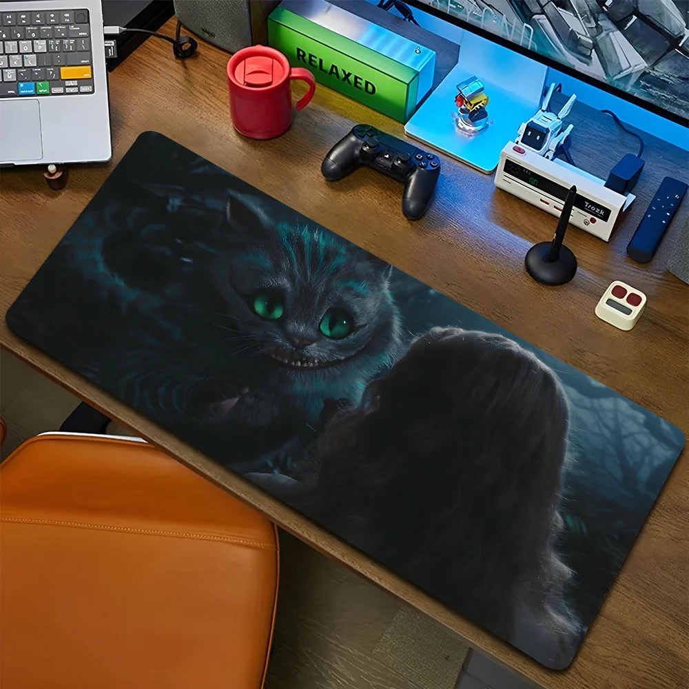 C-Cheshire Cat Alice In Wonderland Mousepad Non-slip Mouse Pad Suitable For Office Computers Laptops E-sports Game Desk Mats XXL