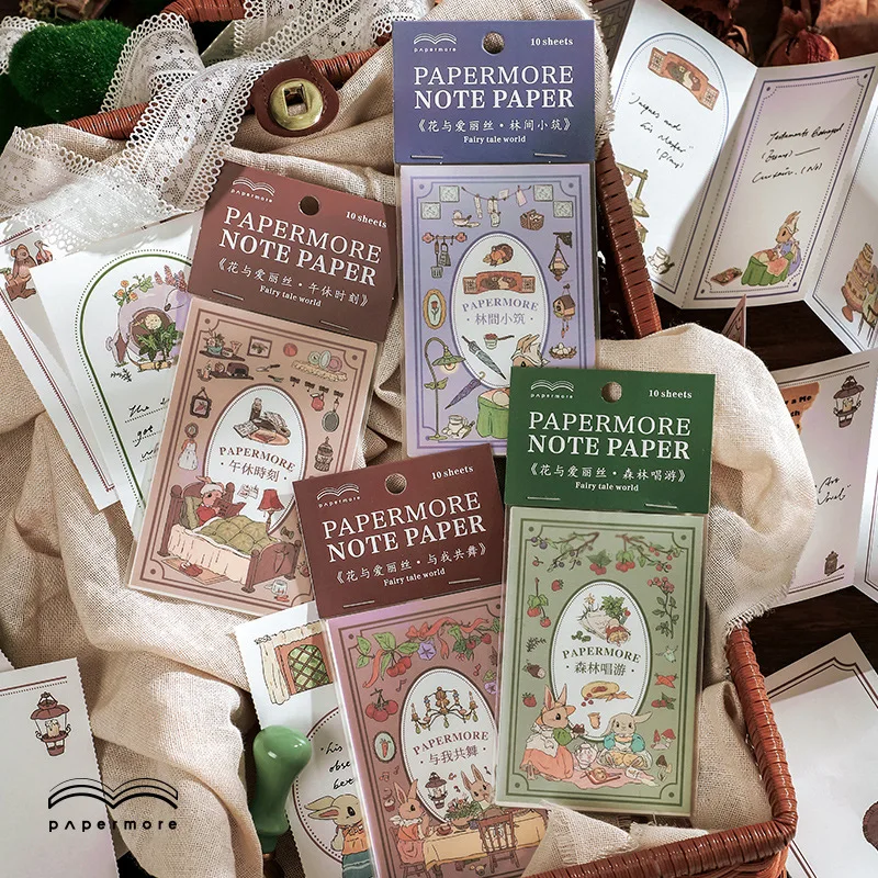 

20sets/lot Memo Pads Sticky Notes flower and alice Paper Junk Journal Scrapbooking Stickers Office School stationery