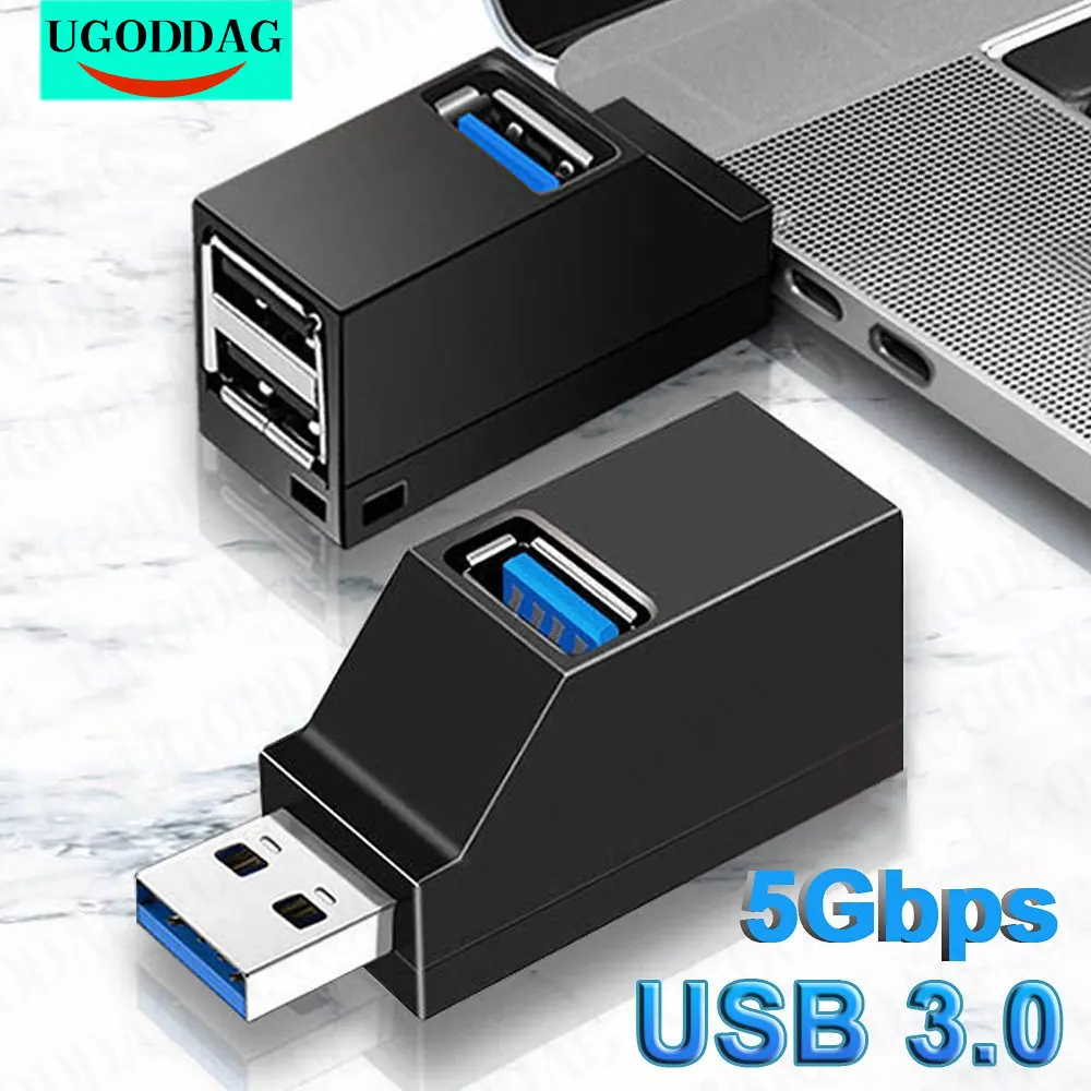 

USB 3.0 HUB Adapter USB 2.0 HUB Extender 3 Ports USB Hub High Speed Data Transfer USB Splitter Docking Station for PC Laptop