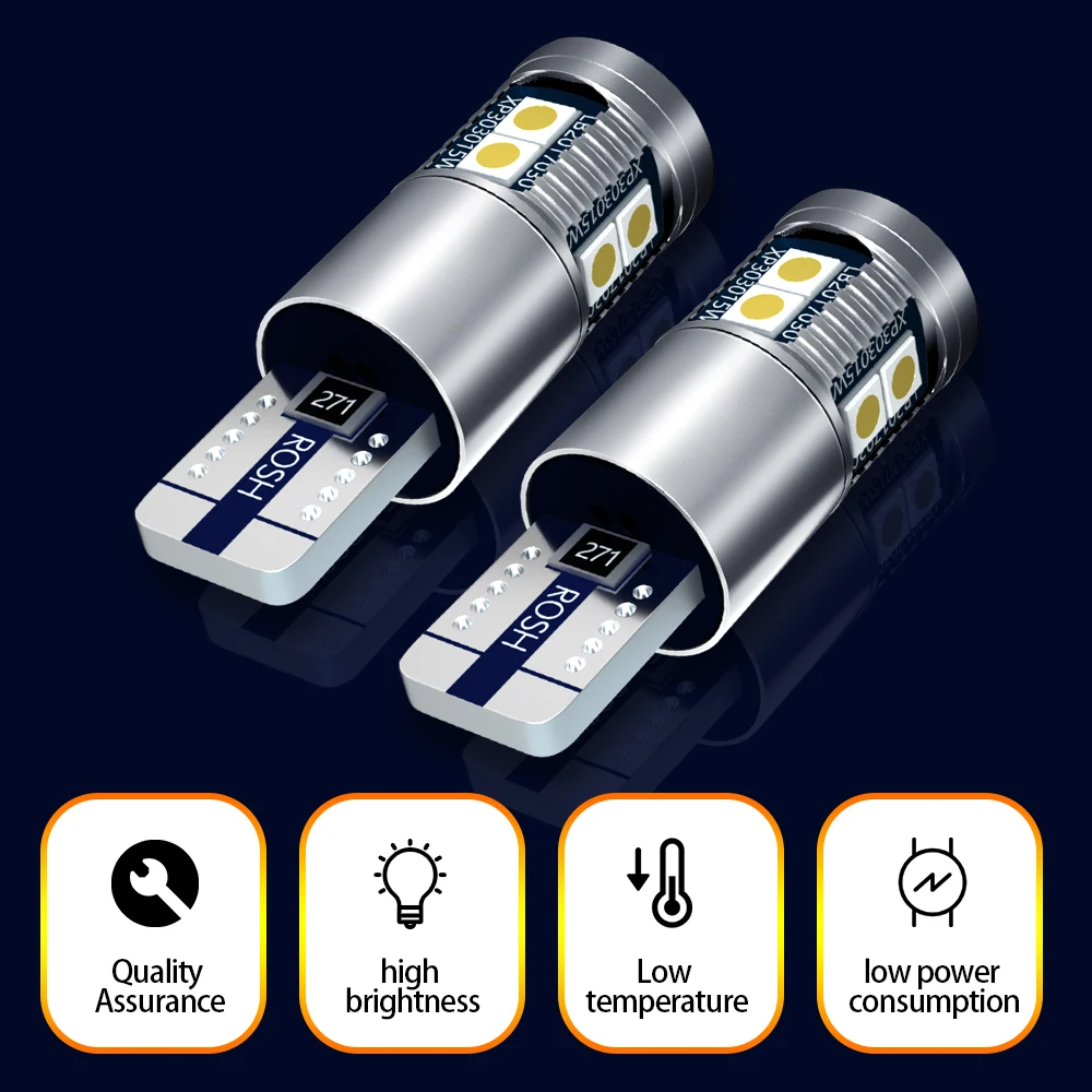 2pcs LED Clearance Light Bulb Parking Lamp W5W T10 2825 For Mitsubishi ASX Colt Galant Grandis Lancer 7 8 Outlander 1 2 3 Pajero - купить по