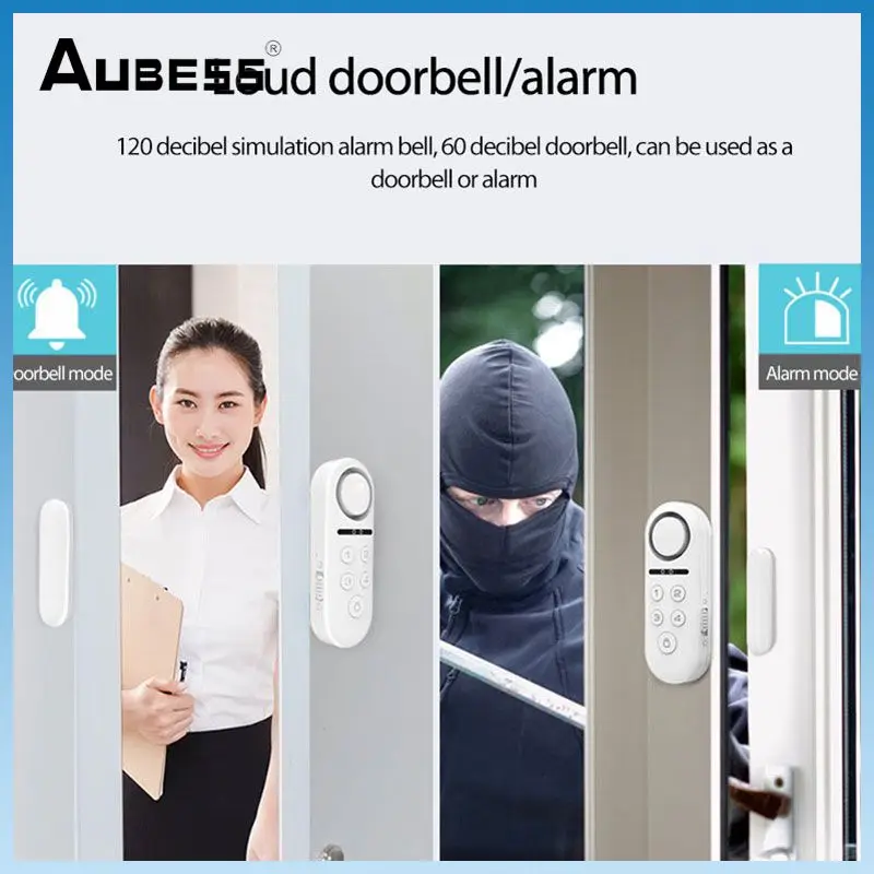 

Дверная Магнитная Смарт-сигнализация для дверей и окон с дистанционным звуком и стандартным дверным датчиком, датчик двери и окон с Wi-Fi и па...