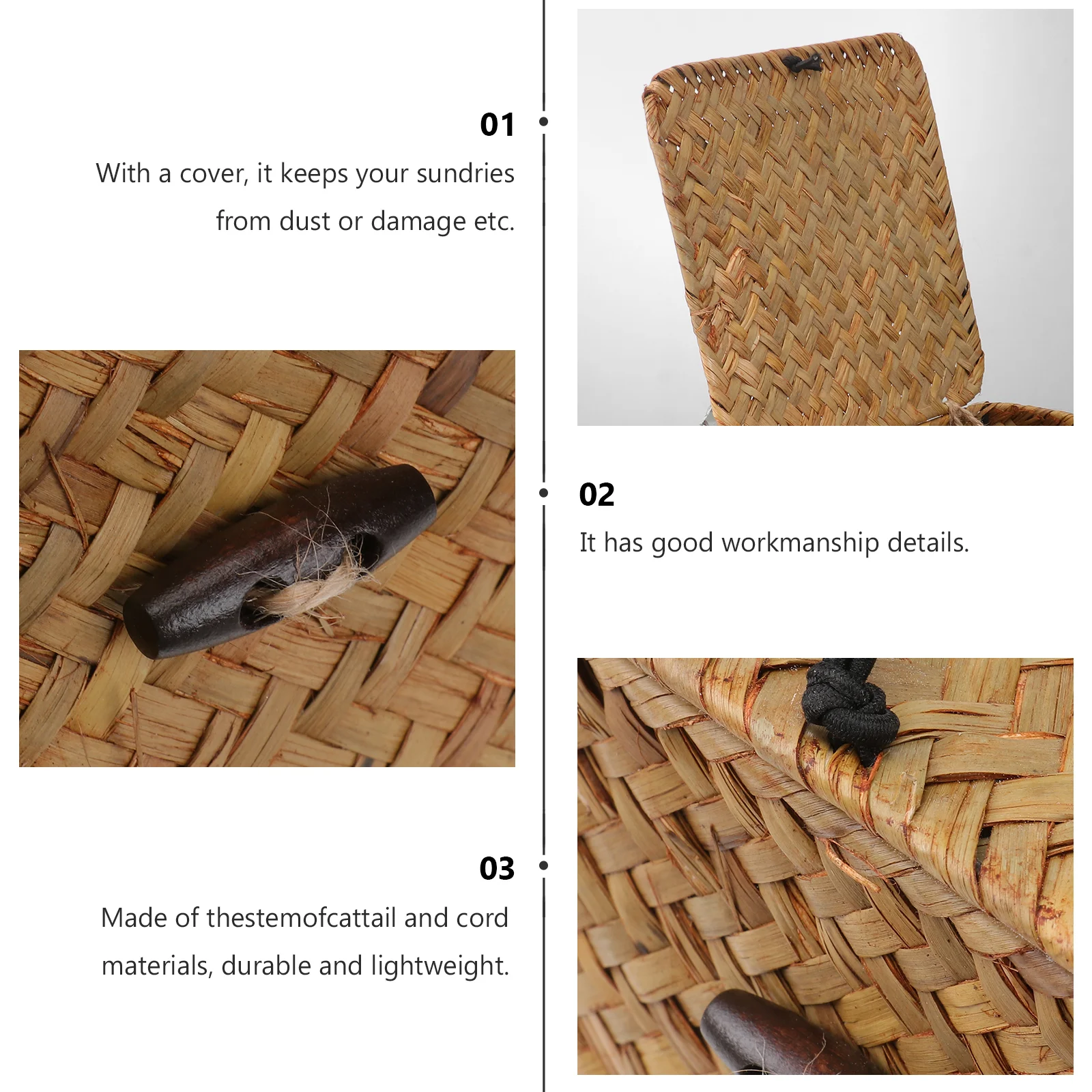 Плетеные полки корзины ручной работы для морских водорослей хранения кубики