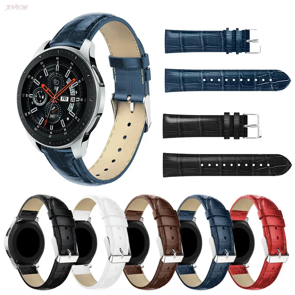 

Crocodile Leather Band For Huami Youth amazfit Straps Samsung Galaxy Watch 42mm 46mm Gear S2 S3 Classic Frontier Huawei 2 Bands