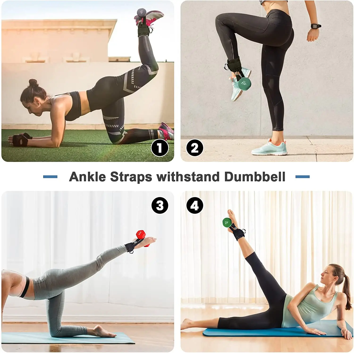 Регулируемые манжеты на щиколотке с D-образным кольцом для фитнеса спортивные