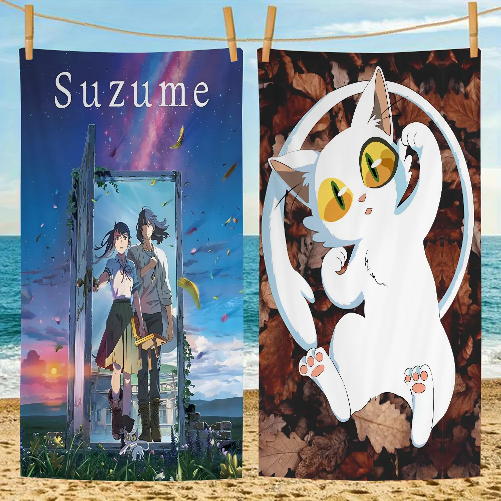 S-Suzume No To Jimari Большие пляжные полотенца из микрофибры Быстросохнущее полотенце