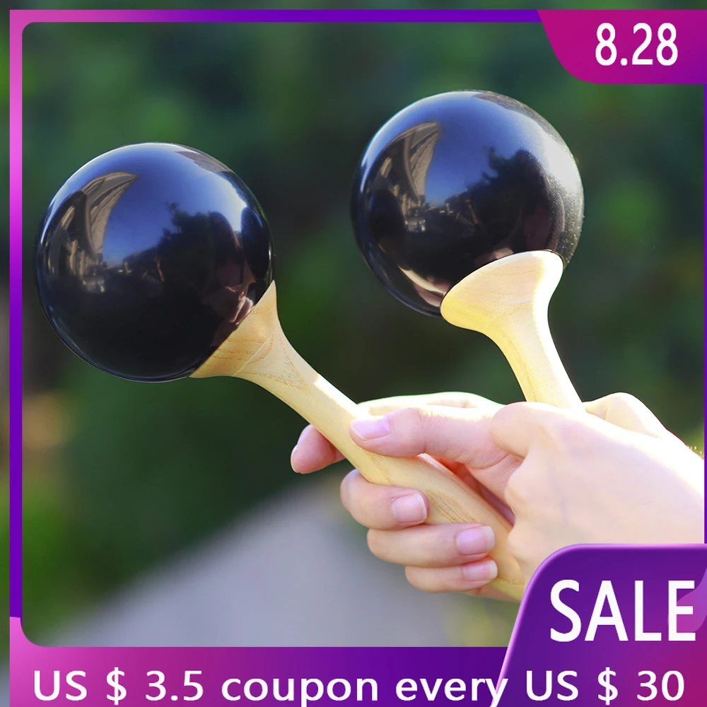 

M MBAT Baby Toys Orff Musical Instruments Wood Sand Hammer Maraca Rattle Large Shaker Toy Kids Educate Gifts Christmas Present