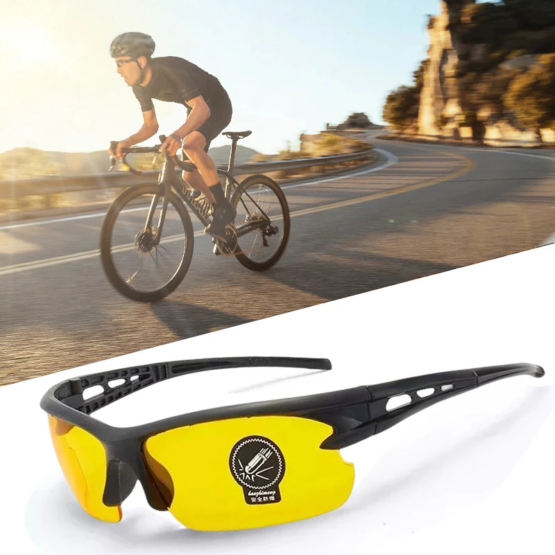 Glasses Anti Glare Driving Goggles 2pcs Outside Sport Cycling Yellow Eyeglasses Bicycle Windshield Sunglasses Uv400