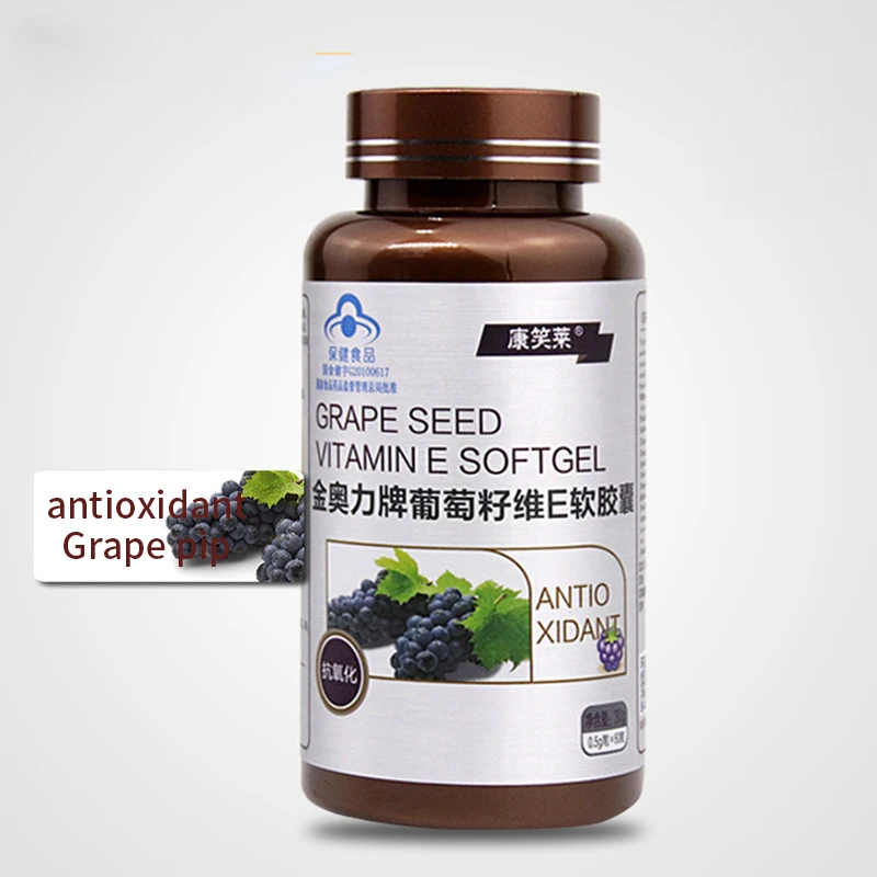 

Vitamin E Oil Grape Seed Extract Antioxidant Anti Wrinkles for Face Whitening Skin Care Anti-Aging Vitamin E Capsule
