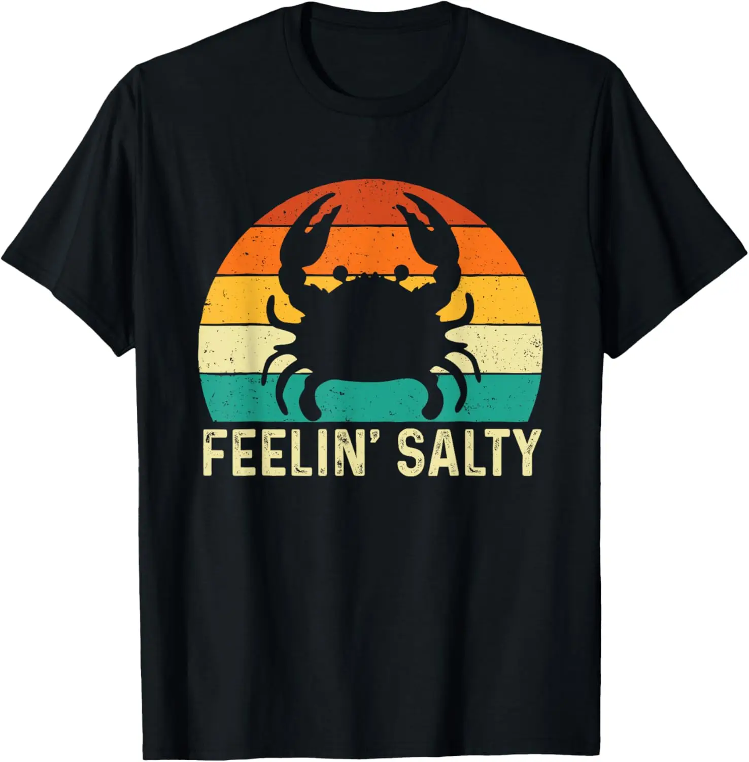 Feelin' Salty - футболка в стиле ретро винтажная Crab Lover Crabbing Crabber