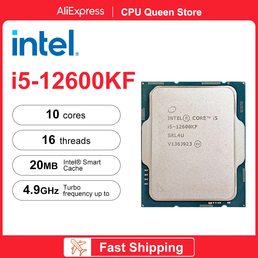 

Intel New Core i5-12600KF i5 12600KF 3.7 GHz 10-Core 16-Thread CPU Processor 10NM L3=20M 125W LGA 1700 DDR4 Gaming processador