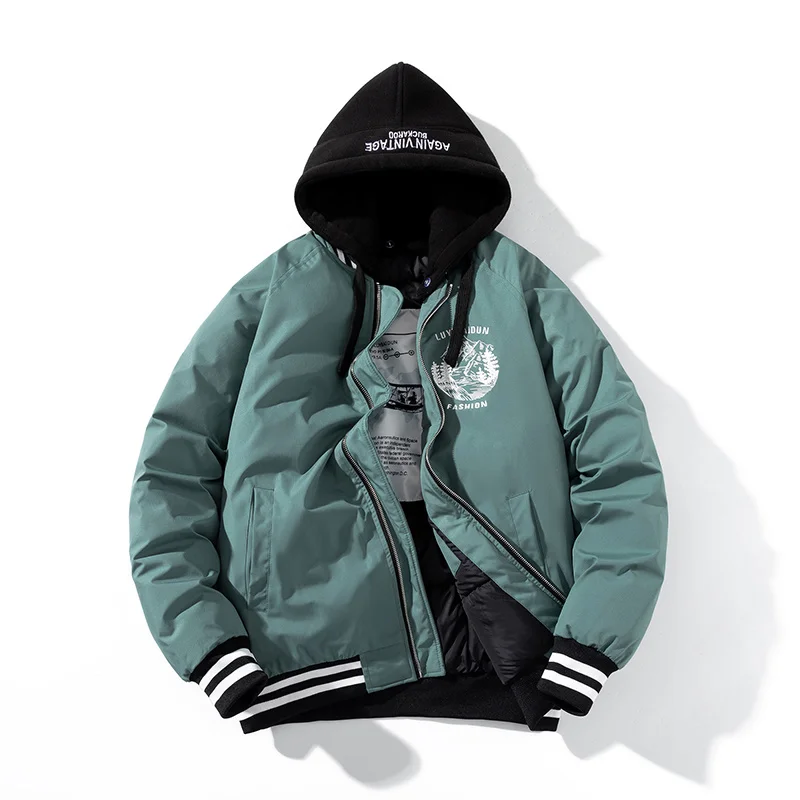 

bomber Wholesale clothing jackets for men New Brand Letter embroidery varsity jacket zip up hoodie Couple clothes korean Parka