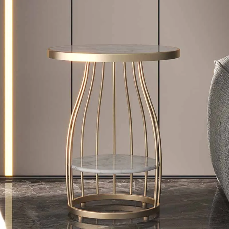 

Gold Luxury Side Table Desk Metal Iron Italian Modern Side Table Living Room Articulos Para El Hogar Furniture Entrance Hall