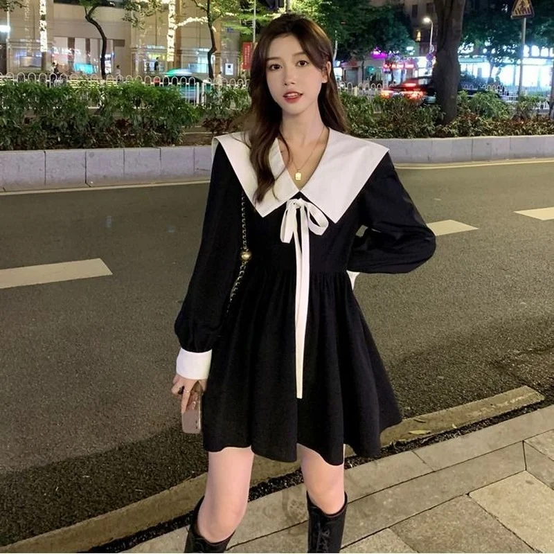 

Милое кавайное мини-платье, летние короткие платья с матросским воротником для девушек в стиле преппи, одежда из сказочного ядра, одежда в я...