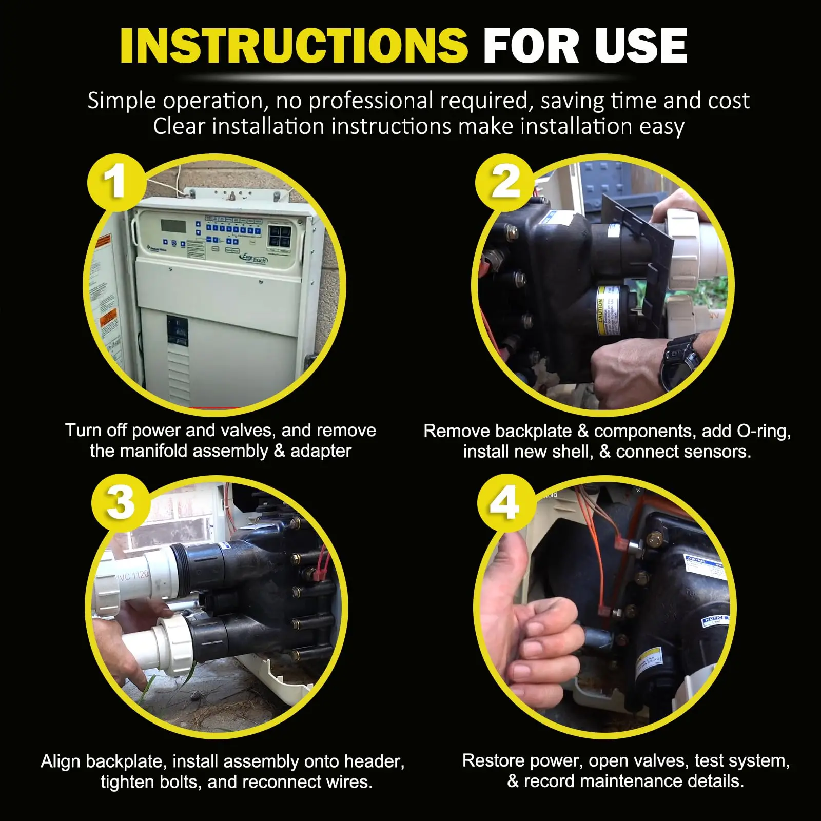 77707-0016 для комплекта замены коллектора нагреватель бассейна и спа прочный