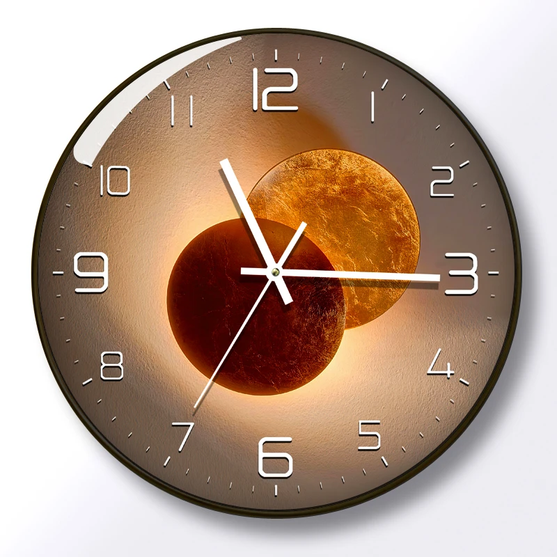 

Nordic Luxury Living Room Quartz Wall Clock Fashion Silent Wall Clock 1cm Ultra-thin Black Frame Home Decoration Clocks