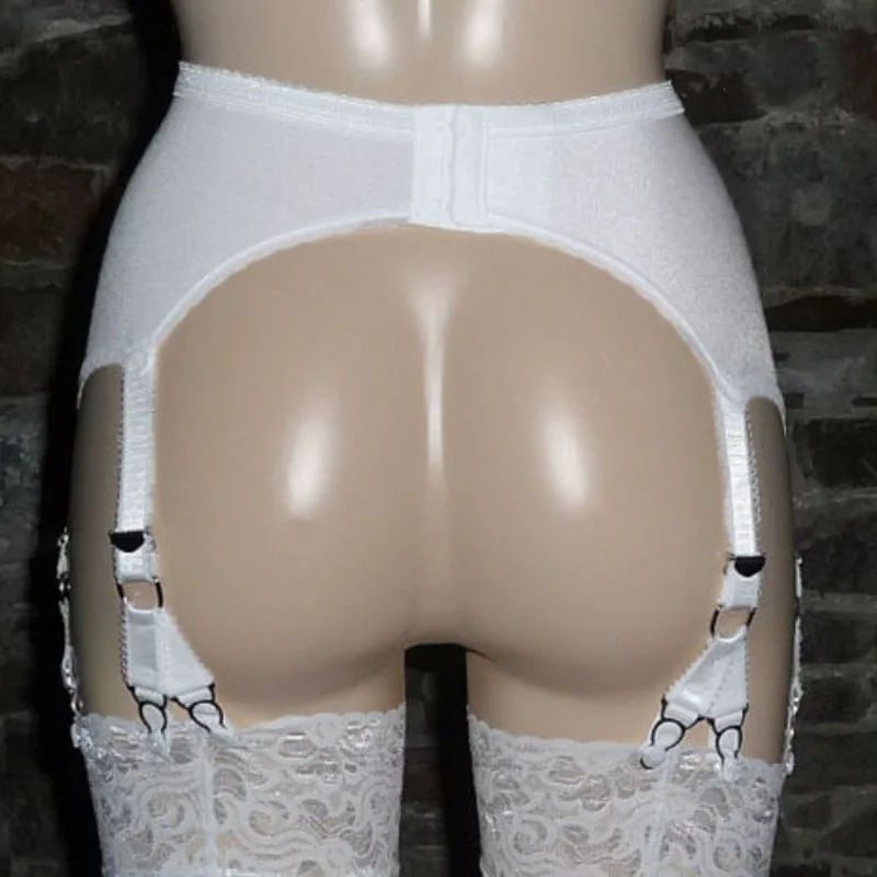 Women White High Waist Garter Belt Men Suspender Belt Garters for Stockings Pantyhose Sexy Thigh Garter Night Lingerie