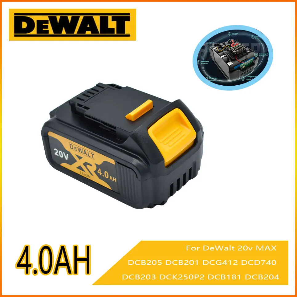

Dewalt 4.0AH 6.0AH 8.0AH 18V 20v power tool battery for Dewalt DCB180 DCB181 DCB182 DCB201 DCB200 MAXXR power tool 18650 battery