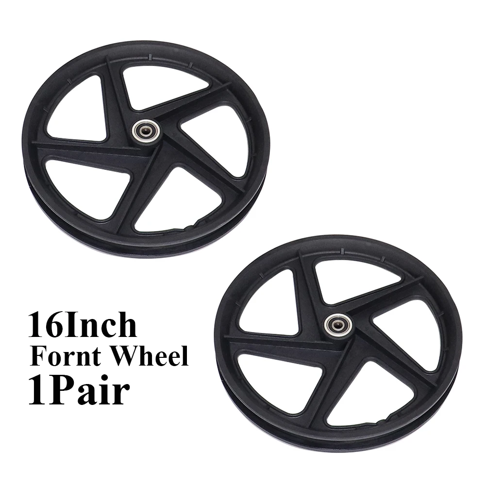 320mm 1 Pair 16 Inch Only Front Wheel Tyre Plastic Rim Hub For 16inch Electric Scooter Bike Motorcycle Accessories