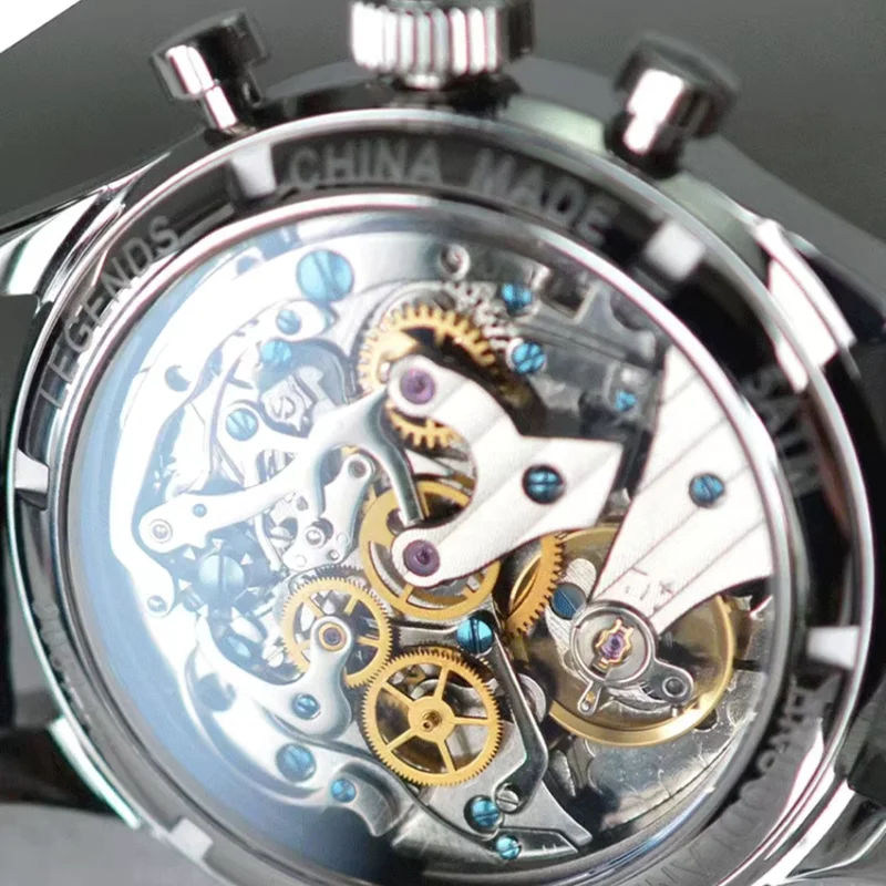 Hruodland Роскошные модные многофункциональные механические мужские часы с ручным