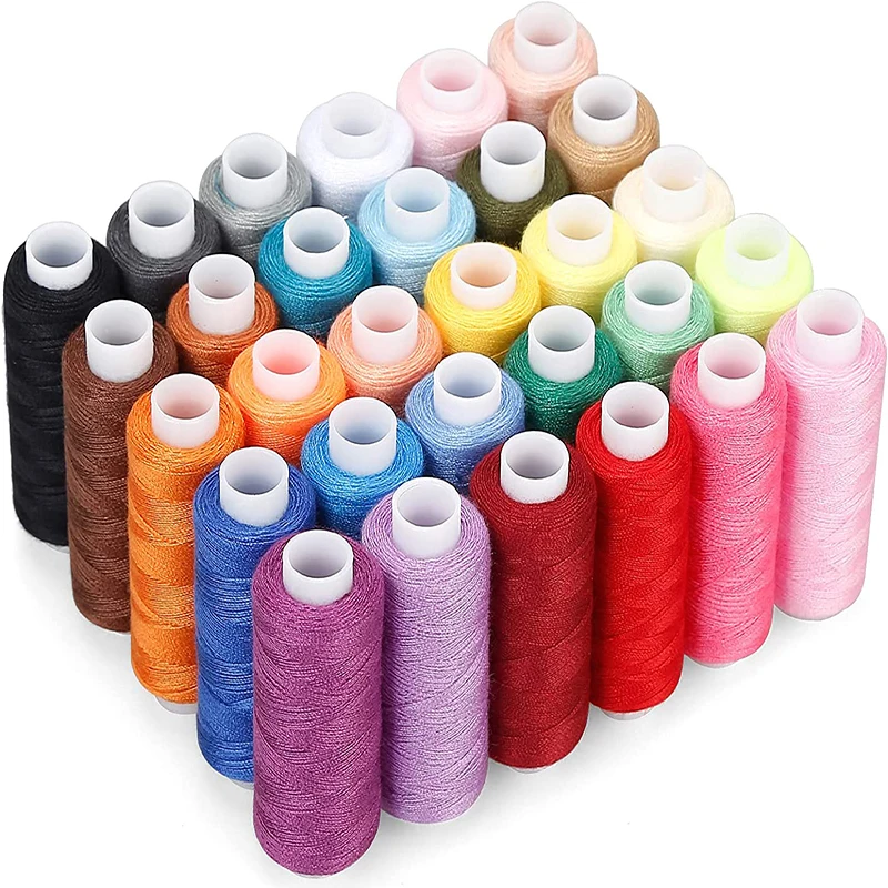 

Sewing Thread 100% Polyester Yarn Sewing Thread Roll Machine Hand Embroidery 150 Meter Roll Strong And Durable For Home Sewing