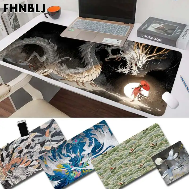 

FHNBLJ Chinese Style Top Quality Beautiful Anime Mouse Pad Mat Size For Large Edge Locking Gameing World Of Tanks CS GO