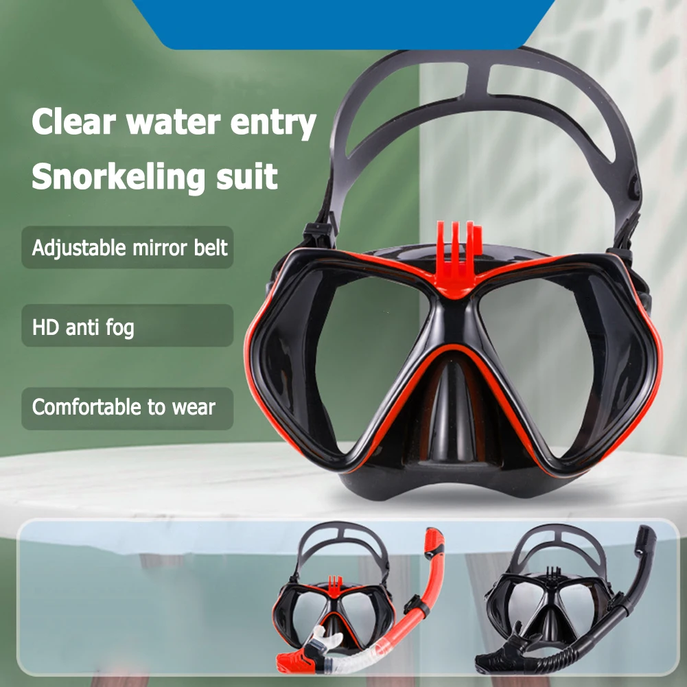 

Underwater Scuba Diving Masks Snorkeling Breath Tube Set Adult Silicone Anti-Fog Goggles Glasses Swimming Pool Equipment