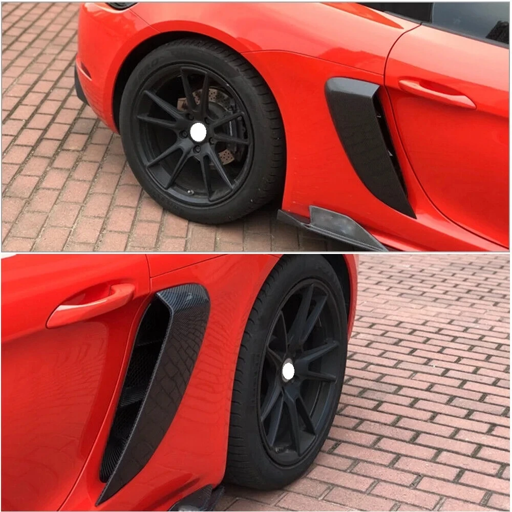 2 шт. Автомобильные Боковые крылья из углеродного волокна для Porsche 718 Boxster Cayman 2016-2018