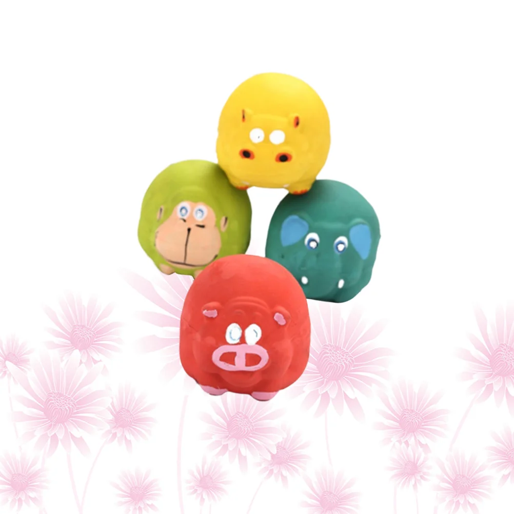 

Toy Dog Ballpet Catrubber Puppy Bite Squeaky Toys Small Exerciser Chew Latex Interactive Dogs Resistant Pets Supplies Squeaker