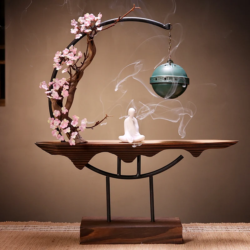 

Aromatherapy Incense Burner Buddha Backflow Humidifier Smoke Fountain Incense Burner Bruleur Encen Home Decoration Accessories