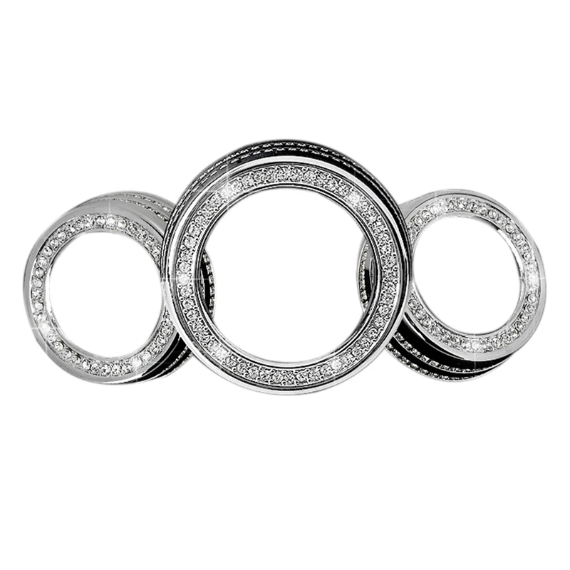 

3Pcs Suitable For Mini Mini Cooper F56F55 Central Control Multimedia Air Conditioning Rotary Button Switch Cover Decor