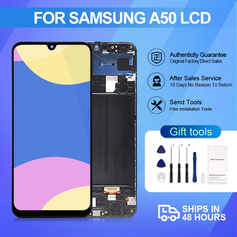 

1Pcs 6.4 Inch A505 Display For Samsung Galaxy A50 LCD Touch Digitizer Assembly A505F A505FN A505GN A505FM A505U Screen