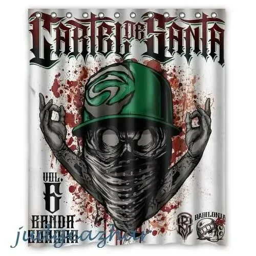 Пользовательский занавес для душа Cartel De Santa Vol Band Sonora Babilonia