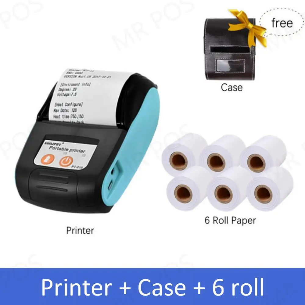 

Беспроводные Мини-термопринтеры, Портативный чековый термопринтер, BT 58 мм, стандартный Android POS-терминал, карманный принтер для ПК