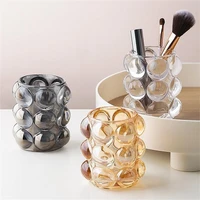 makeup brush organizer cup holder creative transparent crystal glass storage pen holder household handcrafted storage cup