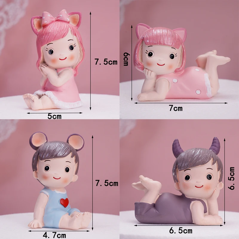 

Prince Princess Ornament Children's Day Cute Boy Girl Birthday Valentine's Day Baking Cake Topper Decoratin Baking Doll Supplies