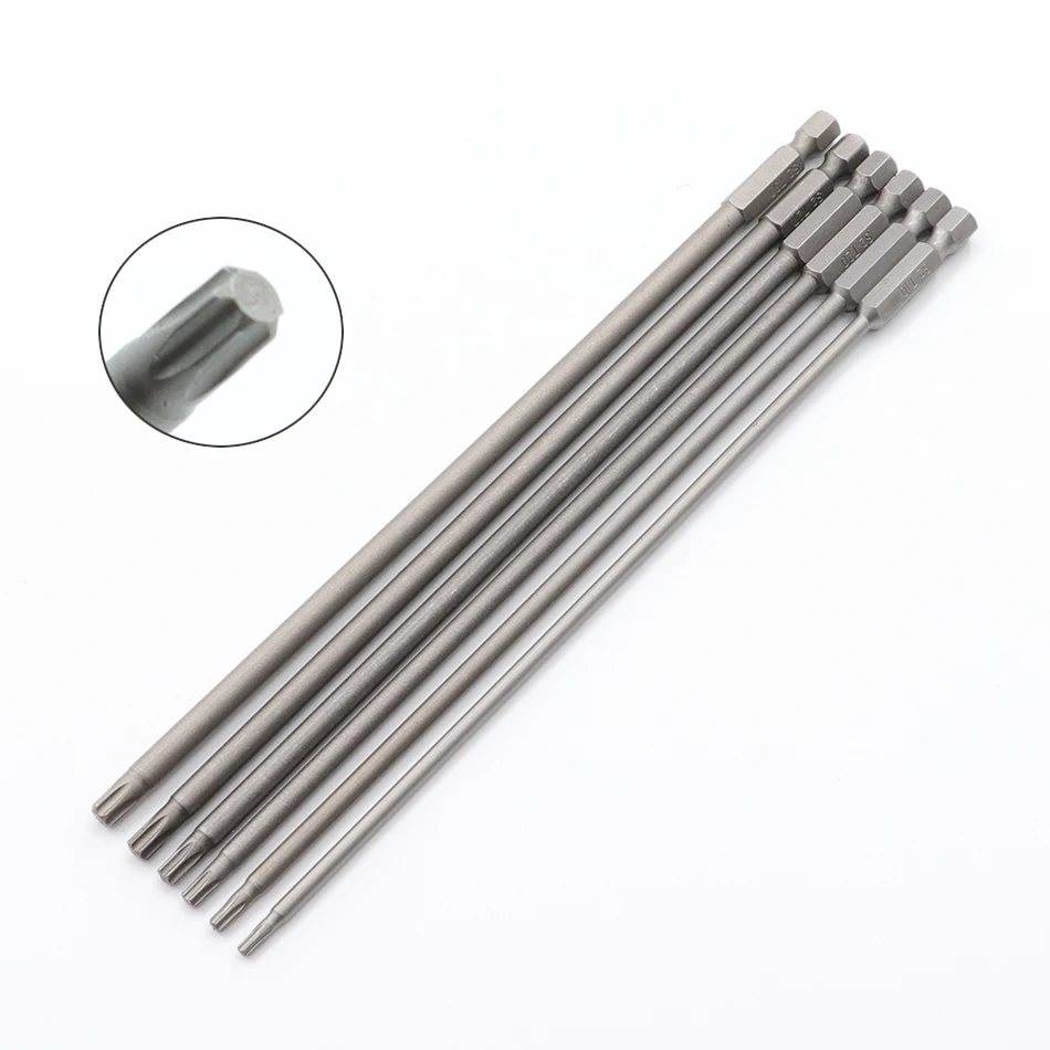 

200mm 1PCS Torx Screwdriver Bits Set T8 T9 T10 T5 T20 T25 T27 T30 T40 Mobile Repair Bit Plum Blossoms Repairing Head S2 steel