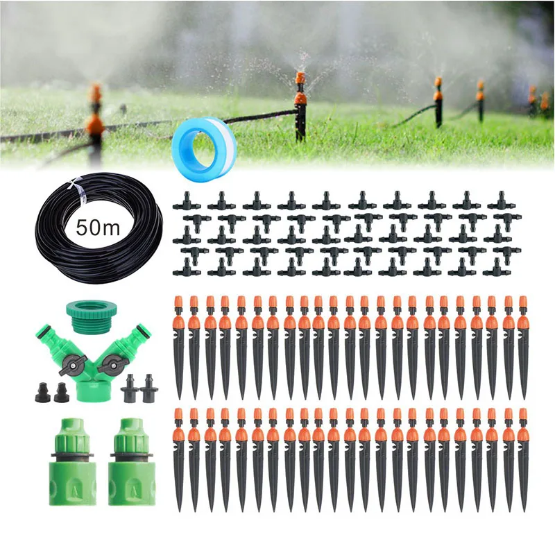 

10/25/30/50M DIY Drip Irrigation watering system Adjustable dripper Automatic Watering Irrigation Garden Hose Drip Watering Kits