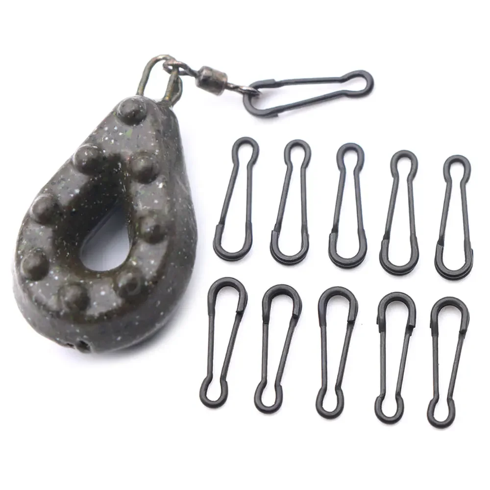 

20pcs Carp Fishing Accessories Lead Sinker Quick Change Lead Clips Helicopter Rig Hooklink Tail Swivels Connector End Tackle