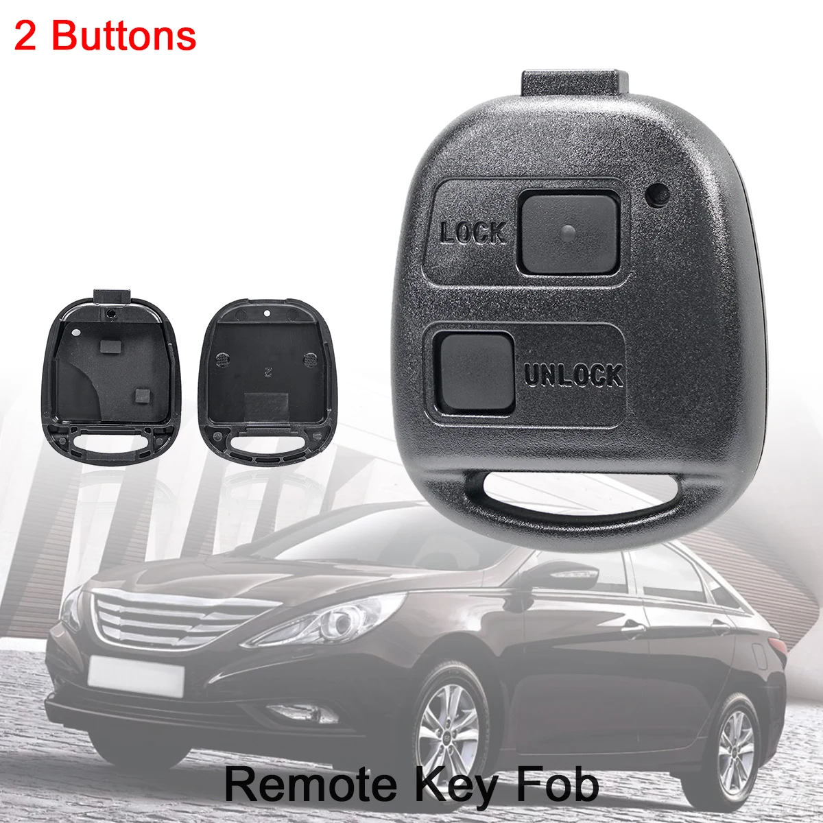 

2 Button Remote Car Key Shell No Blade for Toyota Camry Rav4 Corolla Prado Yaris Tarago Cruiser Land Lexus RX300 ES300 LS400 GX