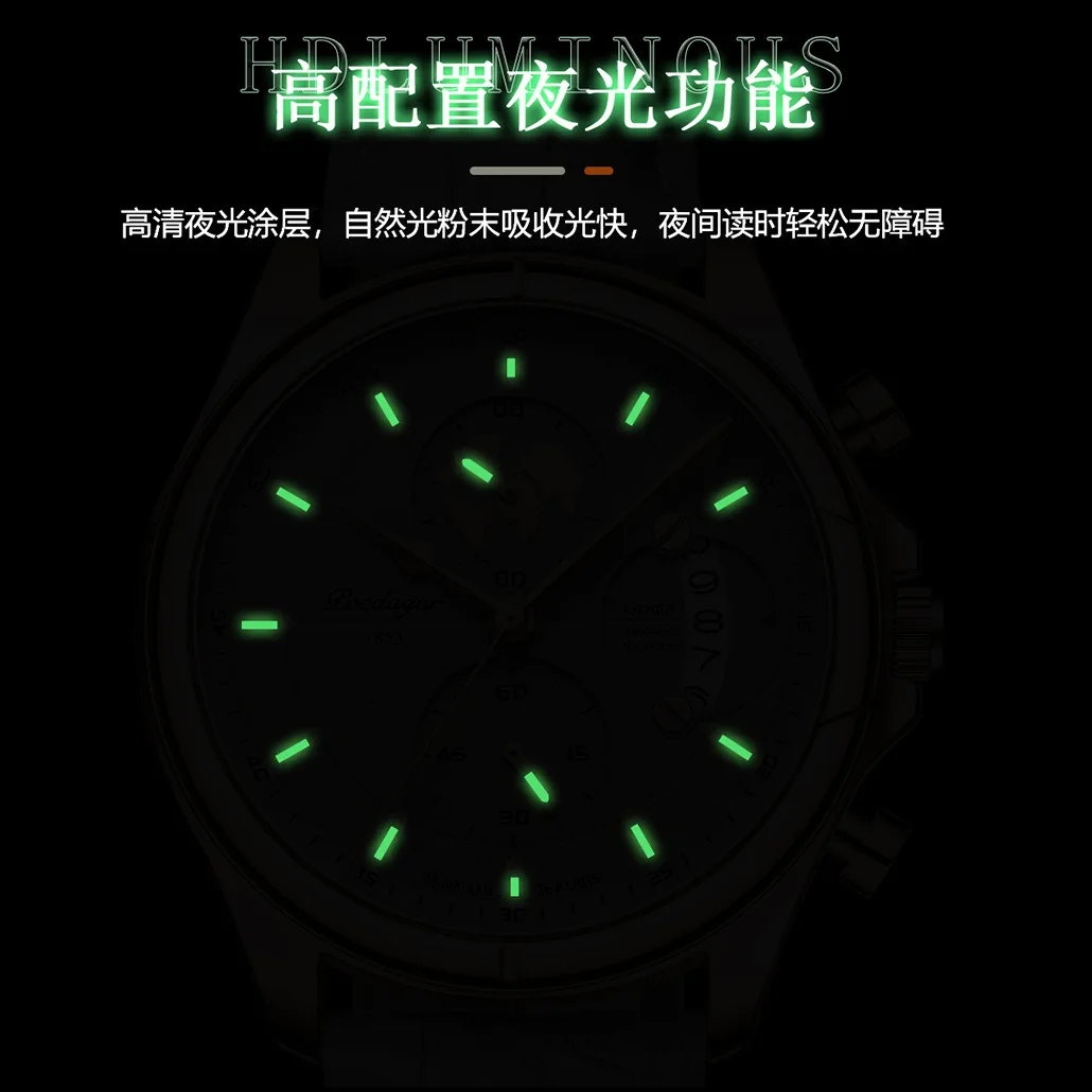 Men's watches 2023 new fashion leather waterproof luminous top brand luxury men's quartz watch men Relogio Masculino